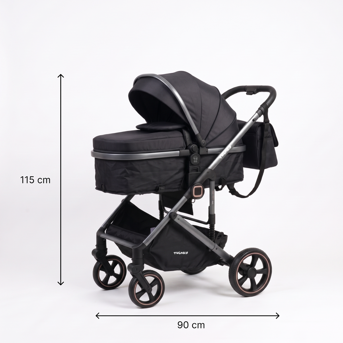 Passeggino Twinky 4 in 1 - Nero