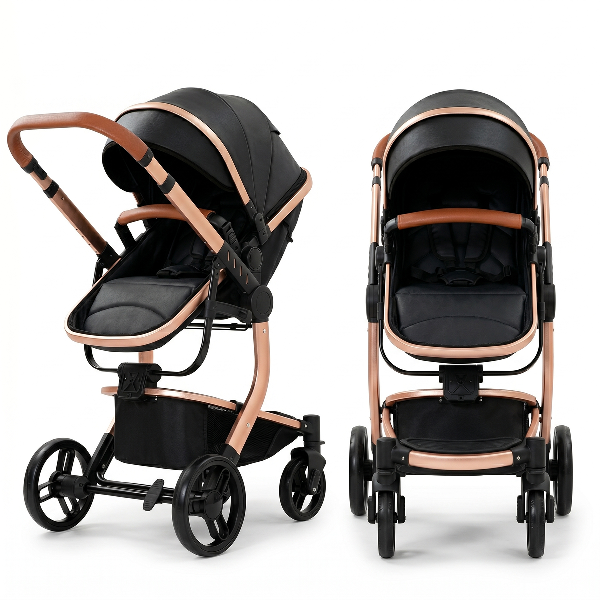 Twinky 4-i-1 Barnvagn Luxury Set – Svart
