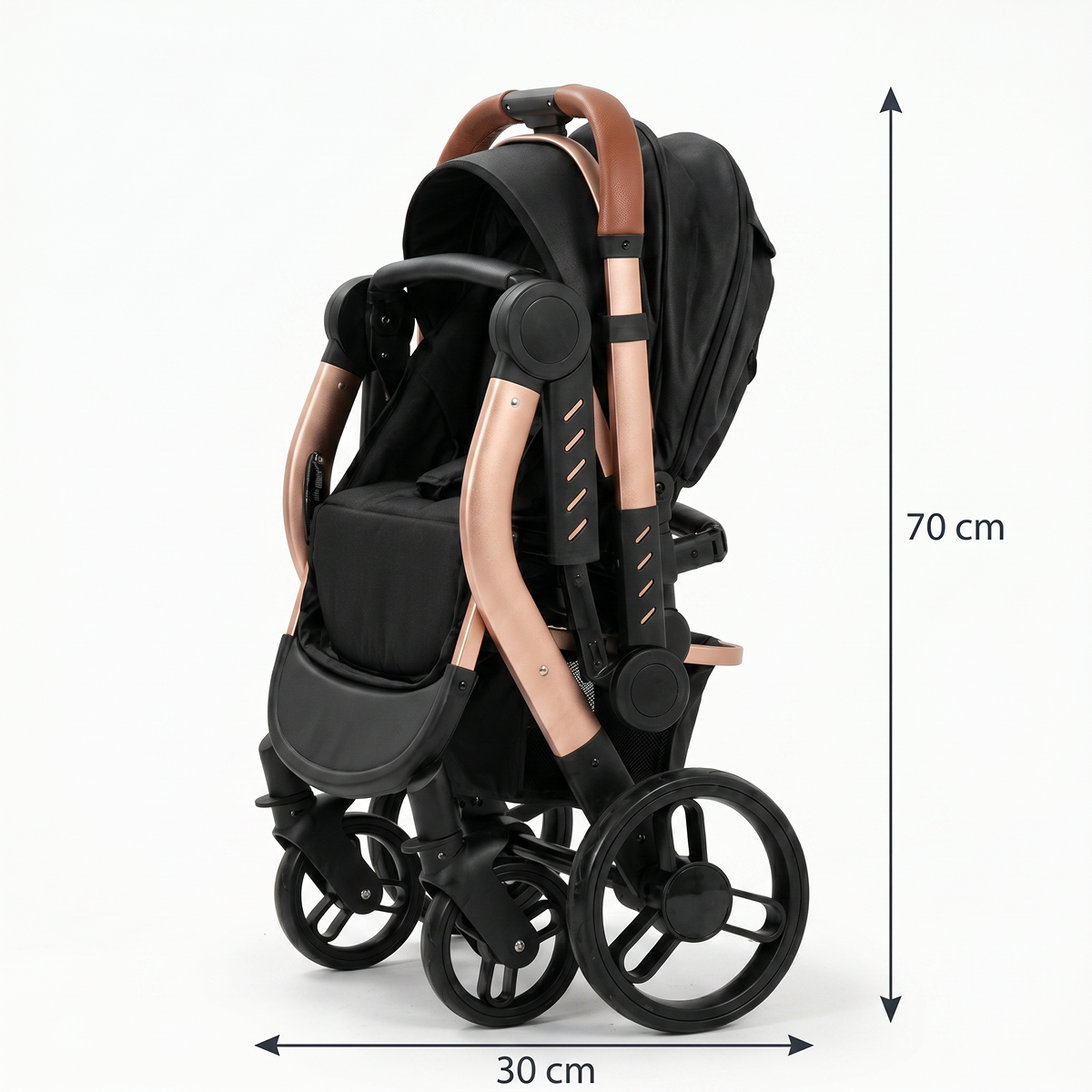 Twinky 4-i-1 Barnvagn Luxury Set – Svart