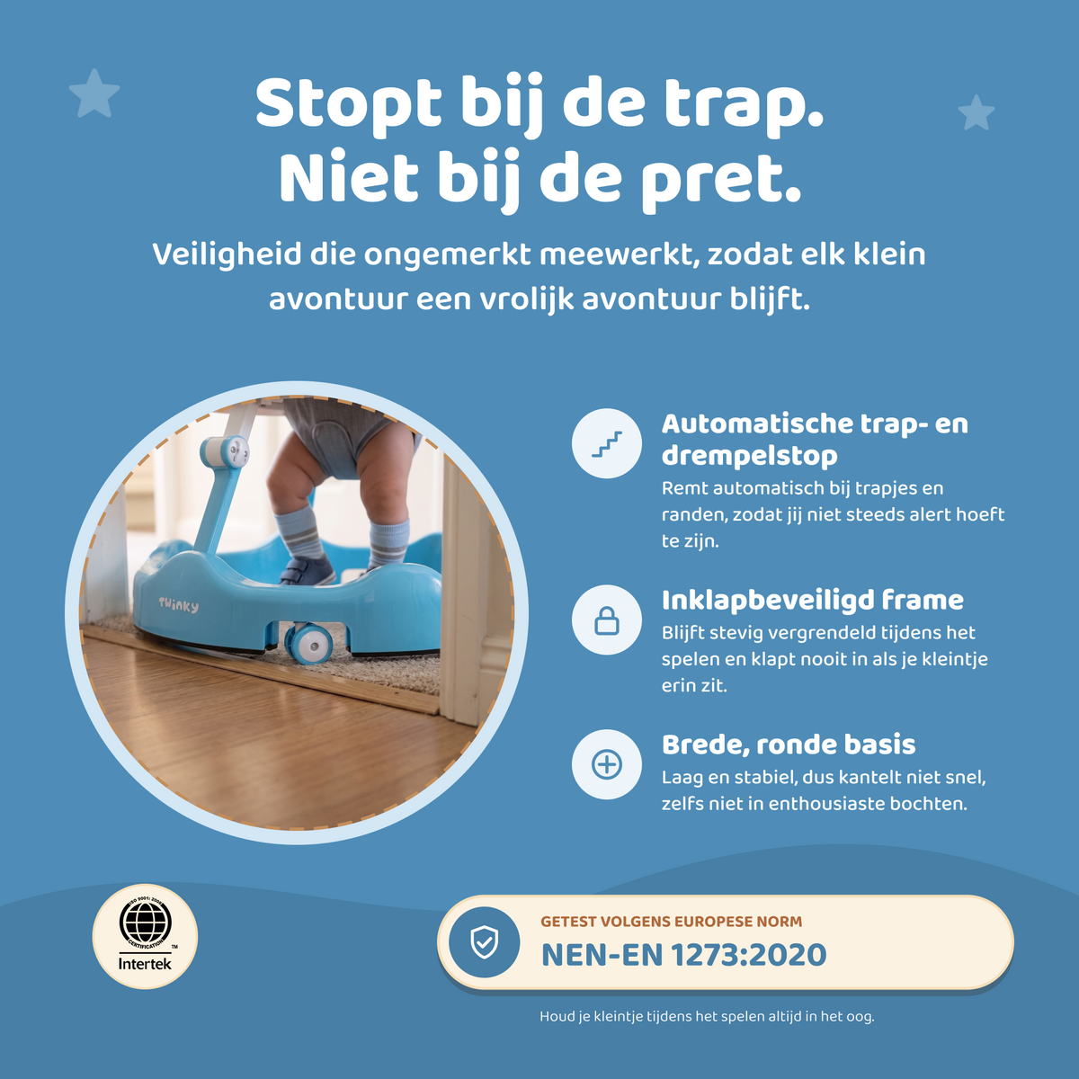 Twinky Babywalker - Loopstoel Blauw