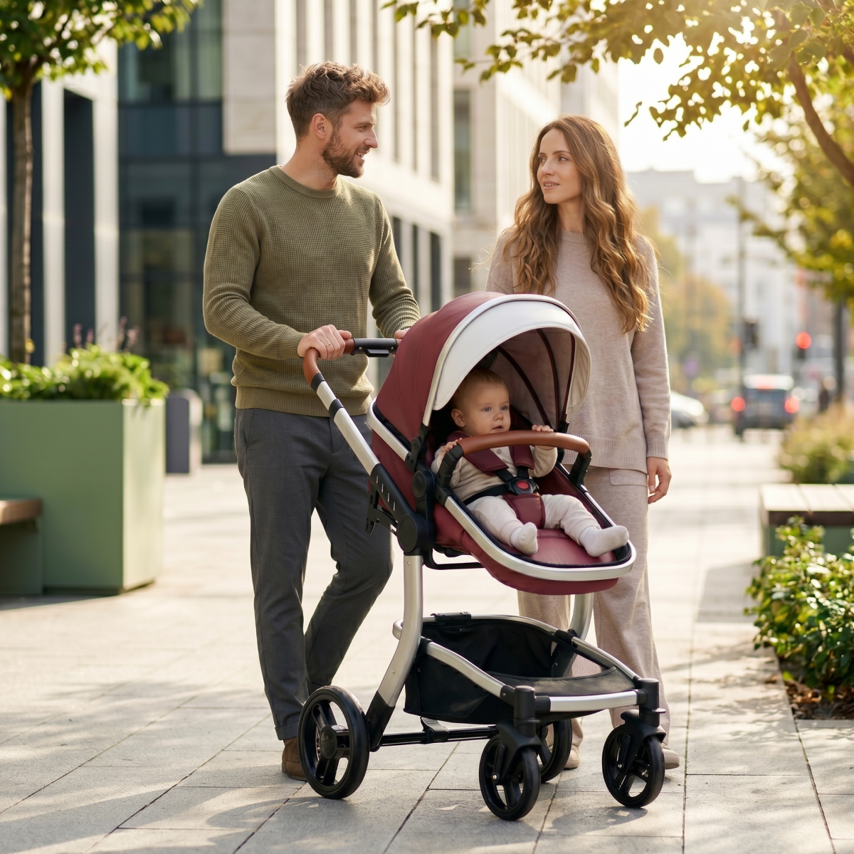 Twinky 4-in-1 Kinderwagen Luxury Set - Bordeaux