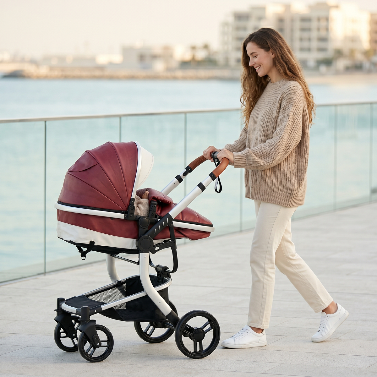 Twinky 4-in-1 Kinderwagen Luxury Set - Bordeaux