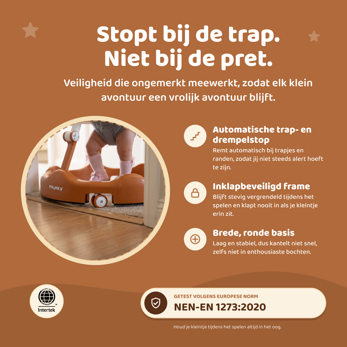 Twinky Babywalker - Loopstoel Brown