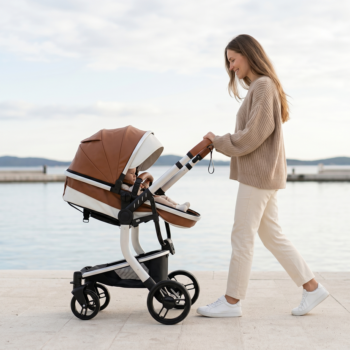 Twinky 4-in-1 Kinderwagen Luxury Set - Brown