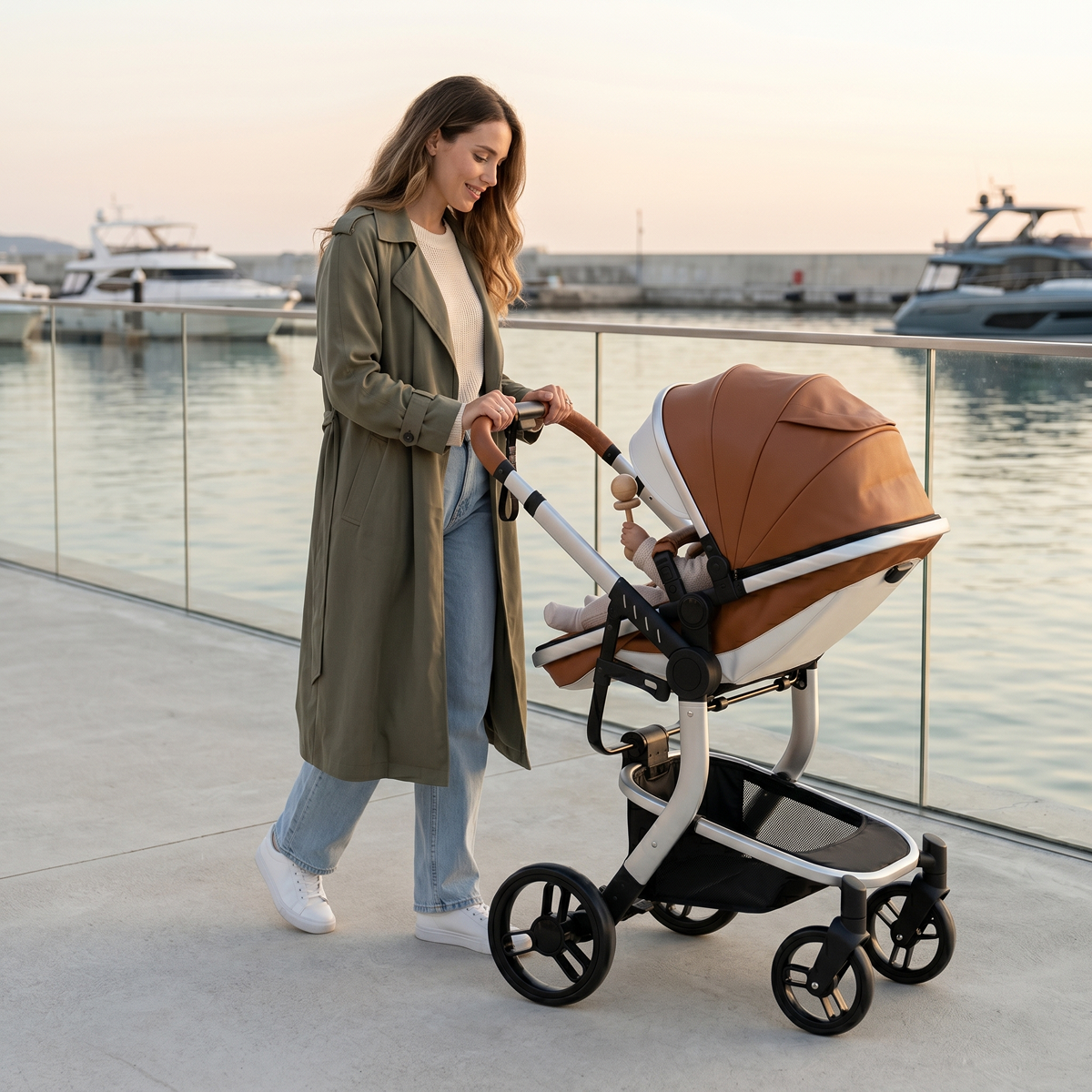 Twinky 4-in-1 Kinderwagen Luxury Set - Brown