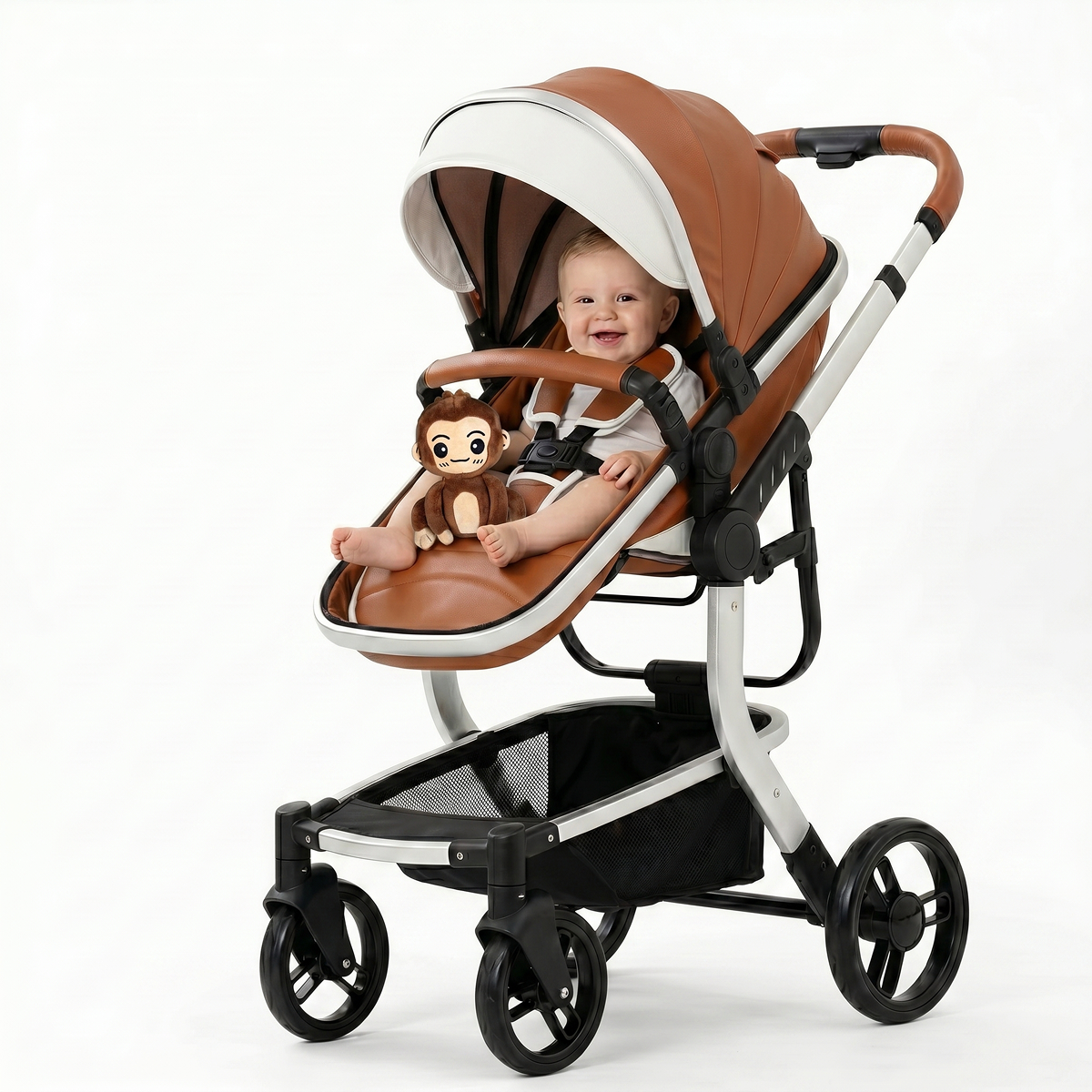 Twinky 4-in-1 Kinderwagen Luxury Set - Brown