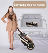 Twinky All-in-1 Kinderwagen  Set - Buggy, Autostoel & Reisbedje in 1 (Brown)