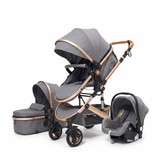 Twinky All-in-1 Kinderwagen  Set - Grijs Goud