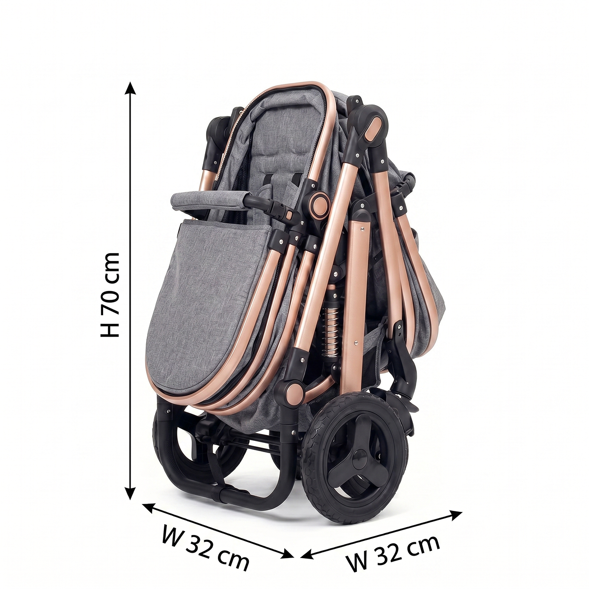 Twinky All-in-1 Stroller Set - Grey Gold