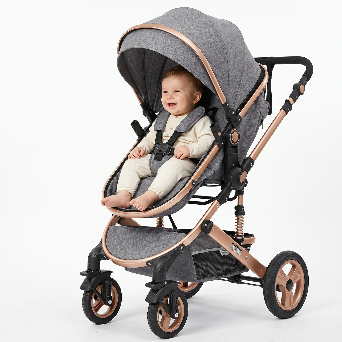 Twinky All-in-1 Stroller Set - Grey Gold
