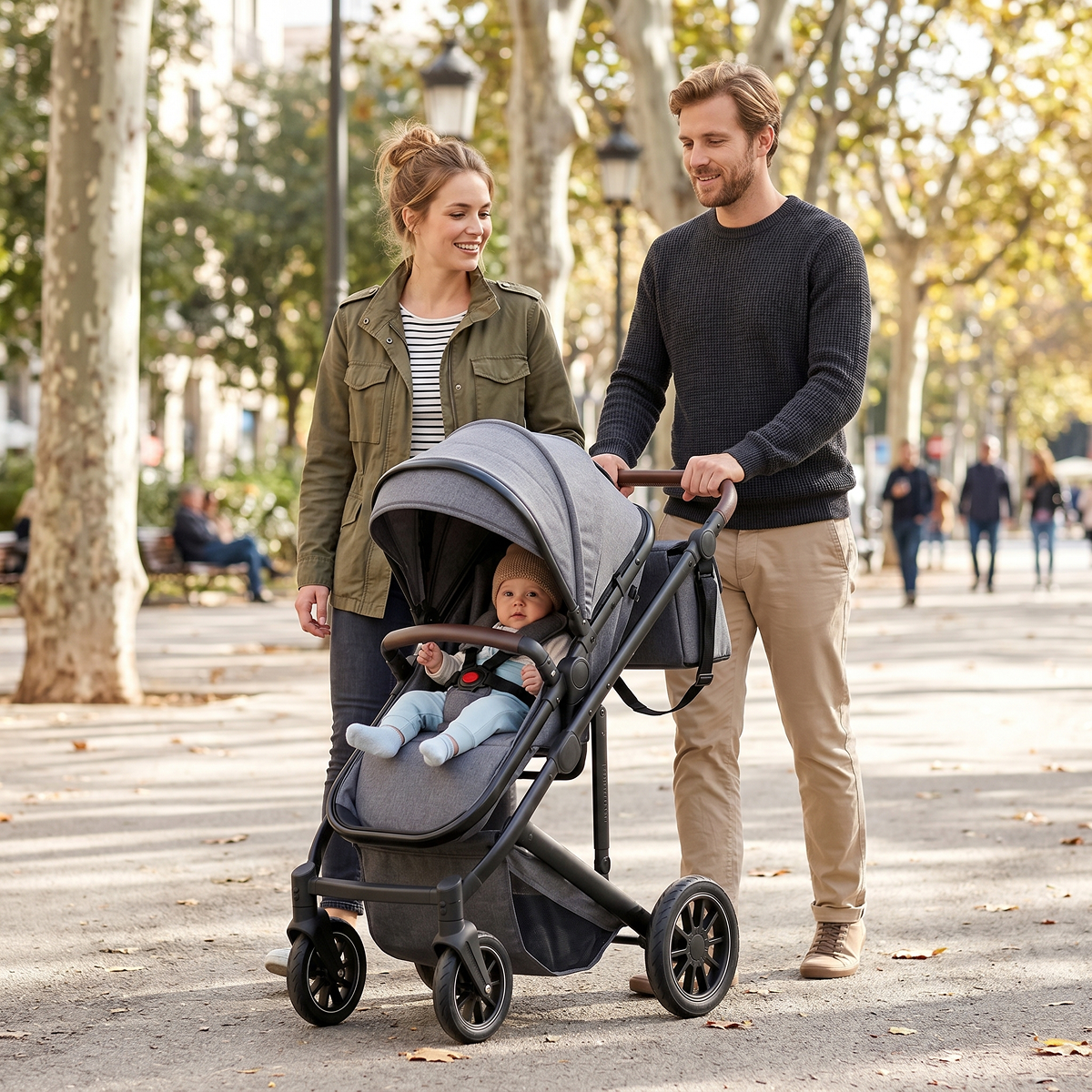 Twinky 4-in-1 Kinderwagen - Dark Grey (Buggy, Autostoel & Reisbedje in 1)