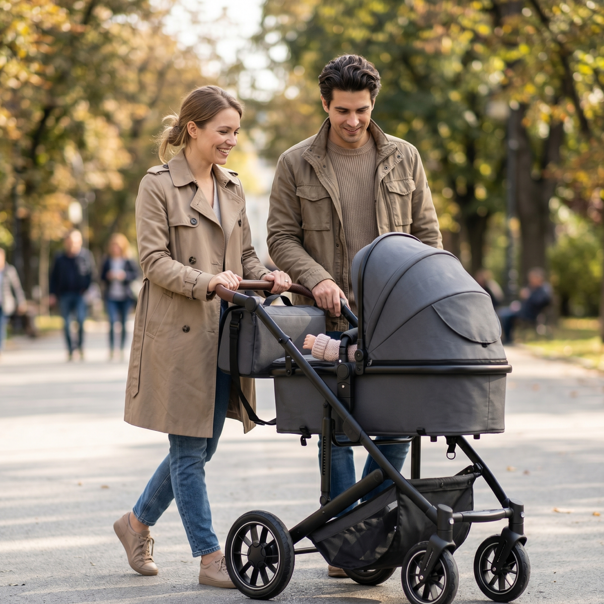 Twinky 4-in-1 Kinderwagen - Dark Grey (Buggy, Autostoel & Reisbedje in 1)