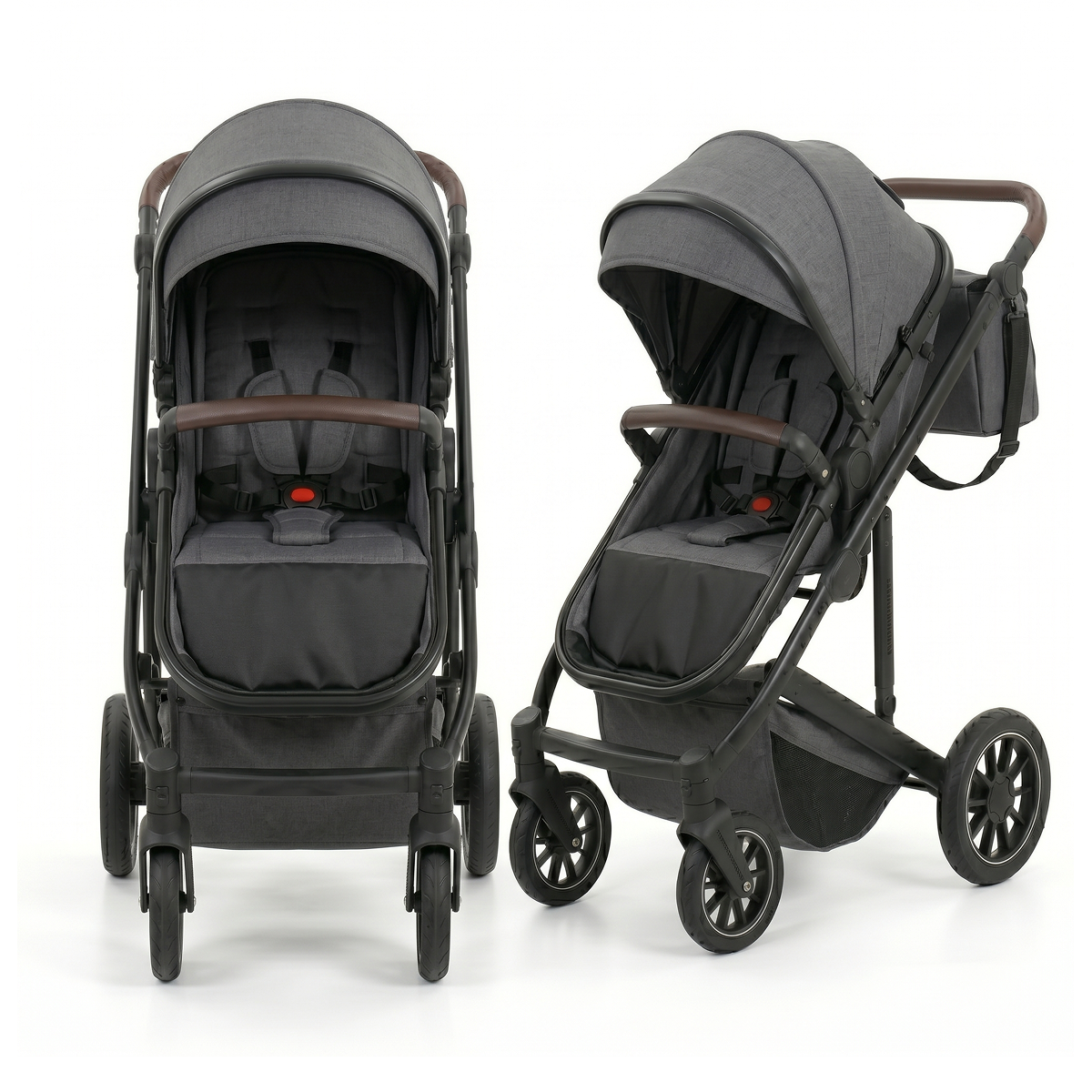 Twinky 4-in-1 Kinderwagen - Dark Grey (Buggy, Autostoel & Reisbedje in 1)