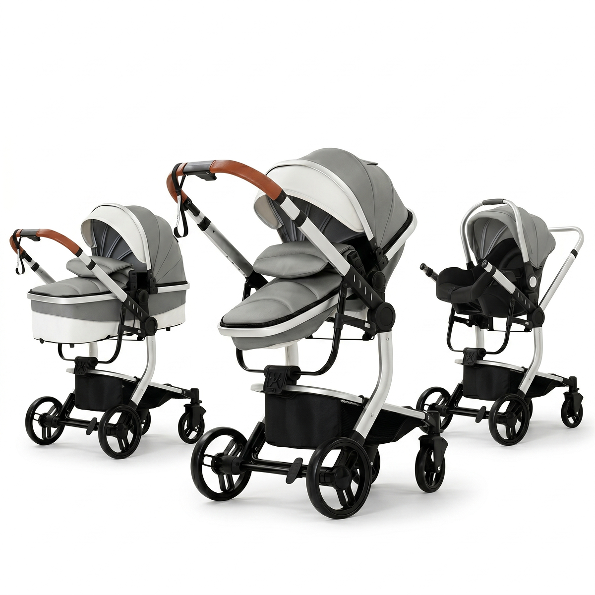 Twinky 4-in-1 Kinderwagen Luxury Set - Grijs