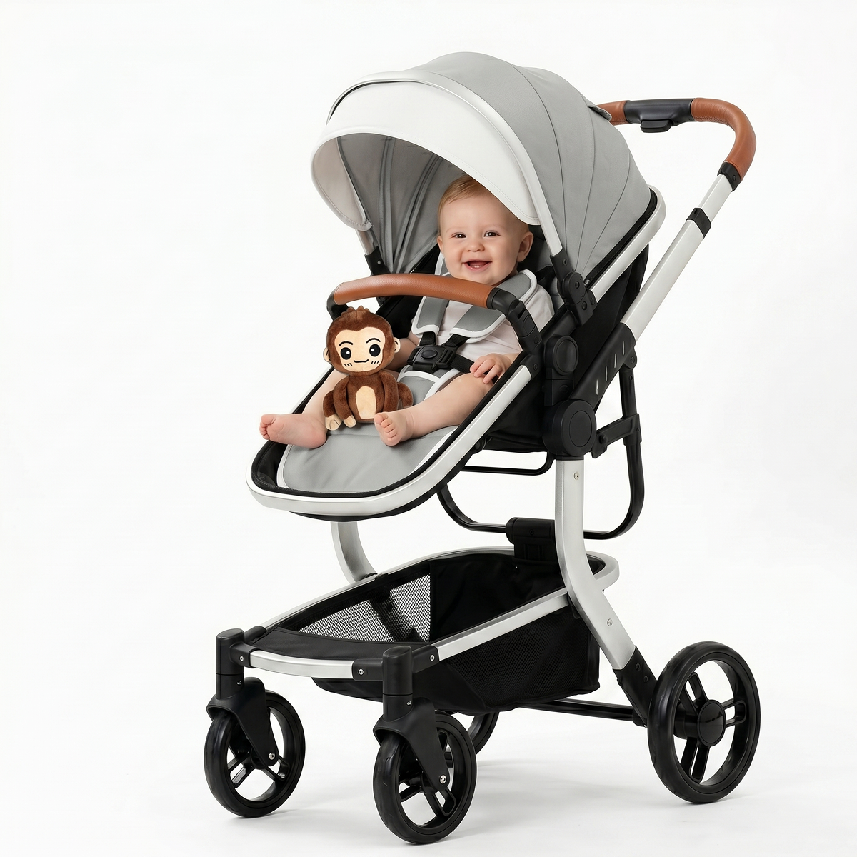 Twinky 4-in-1 Kinderwagen Luxury Set - Grijs