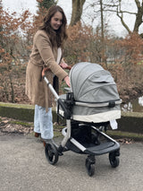 Twinky All-in-1 Kinderwagen  Set - Buggy, Autostoel & Reisbedje in 1 (Grijs)