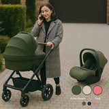 Twinky 4-in-1 Kinderwagen - Beige (Buggy, Autostoel & Reisbedje in 1)