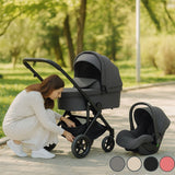 Twinky 4-in-1 Kinderwagen - Beige (Buggy, Autostoel & Reisbedje in 1)