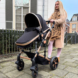 Twinky All-in-1 Kinderwagen  Set - Buggy, Autostoel & Reisbedje in 1 (Zwart)