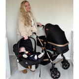 Twinky All-in-1 Kinderwagen  Set - Buggy, Autostoel & Reisbedje in 1 (Zwart)