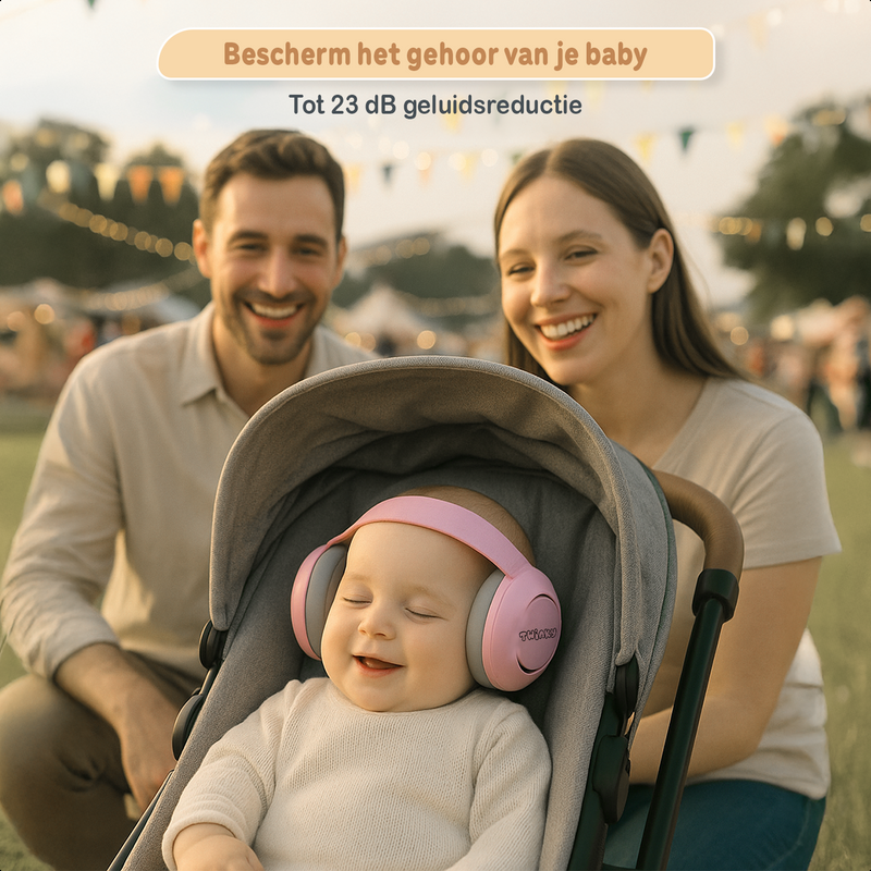Twinky Baby Muffy's - Gehoorbescherming voor Baby en Peuter - Roze