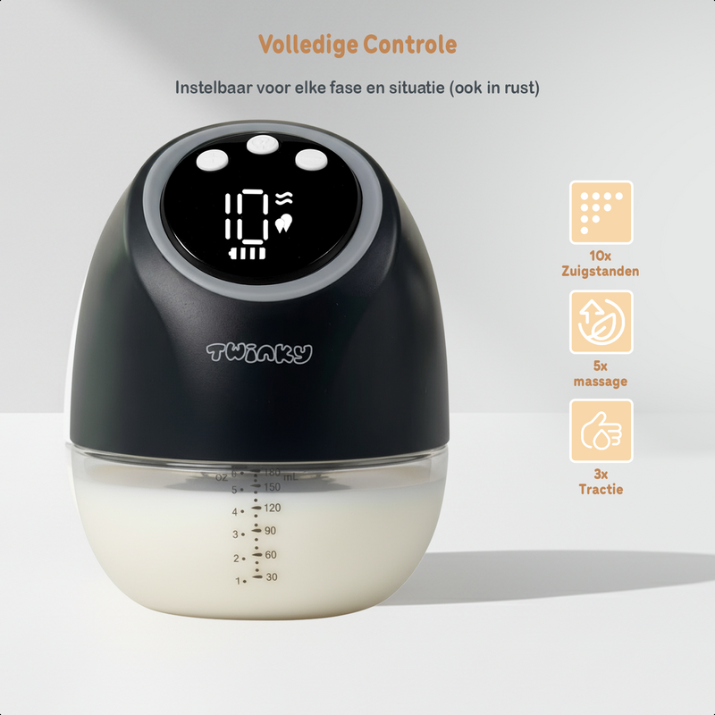 Twinky Elektrische Borstkolf - Zwart