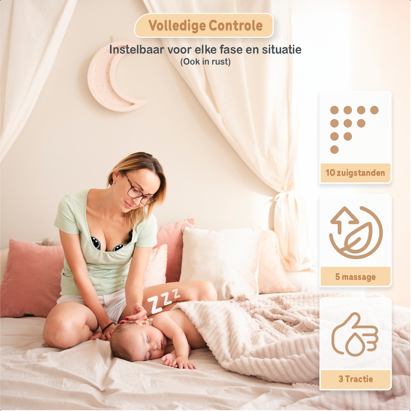 Twinky Elektrische Borstkolf – Comfortabel & Stil Afkolven - Zwart