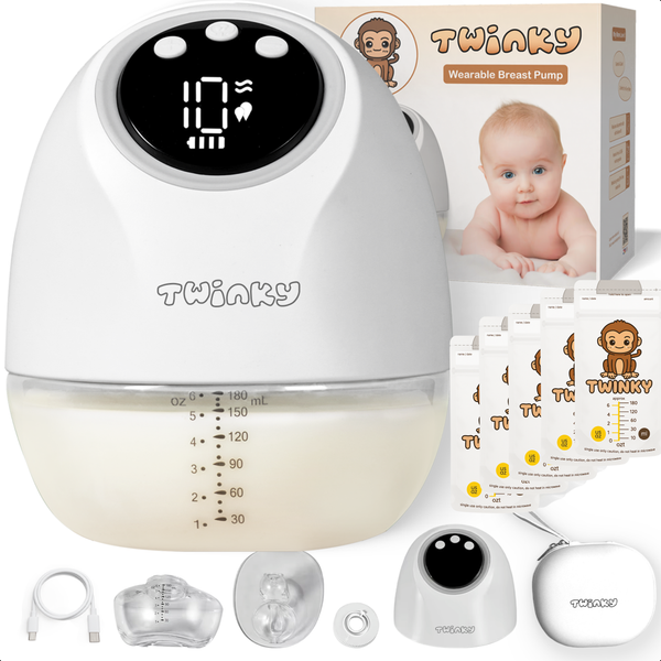 Twinky Elektrische Borstkolf – Comfortabel & Stil Afkolven - Wit