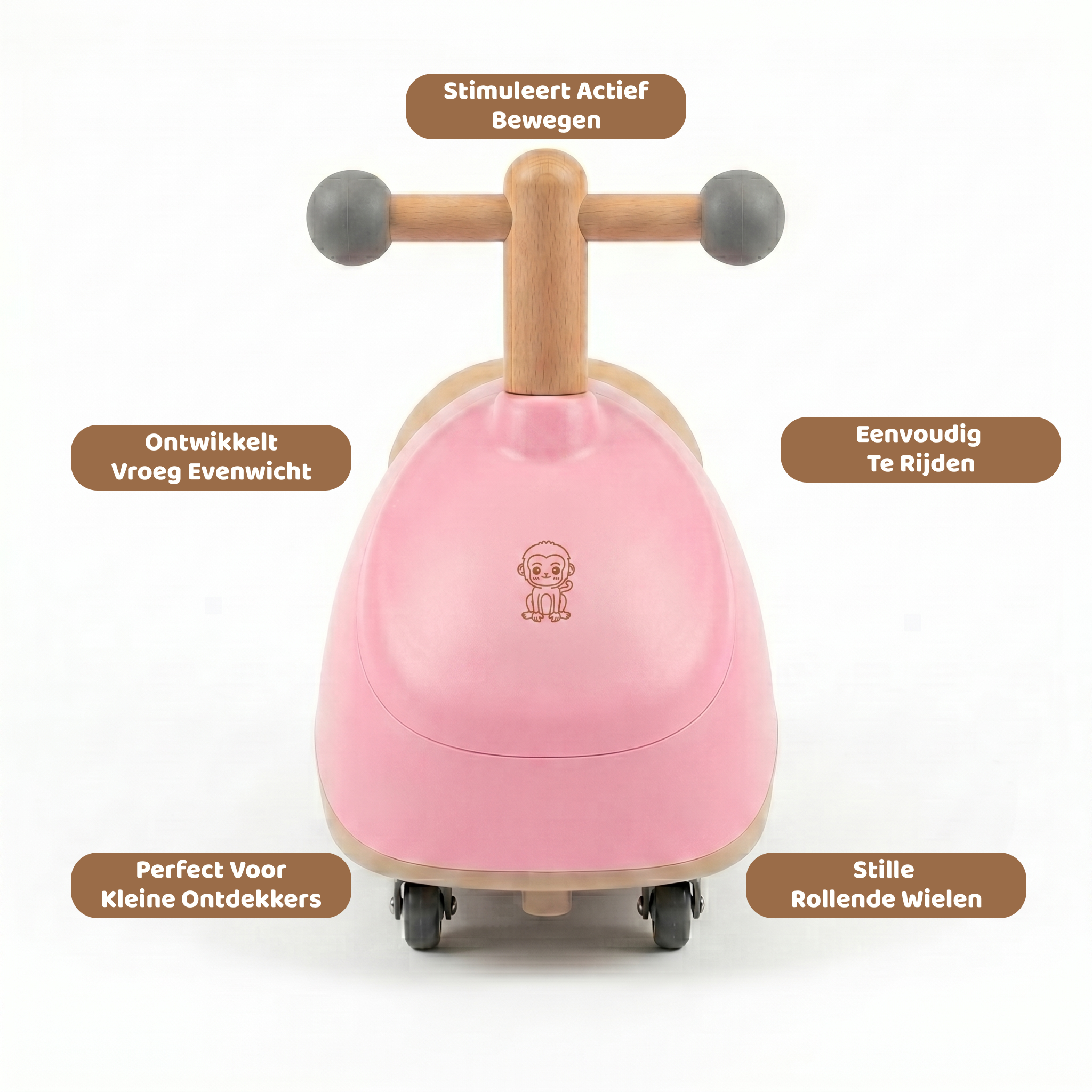 Twinky Interaktiv Gåvagn - Rosa