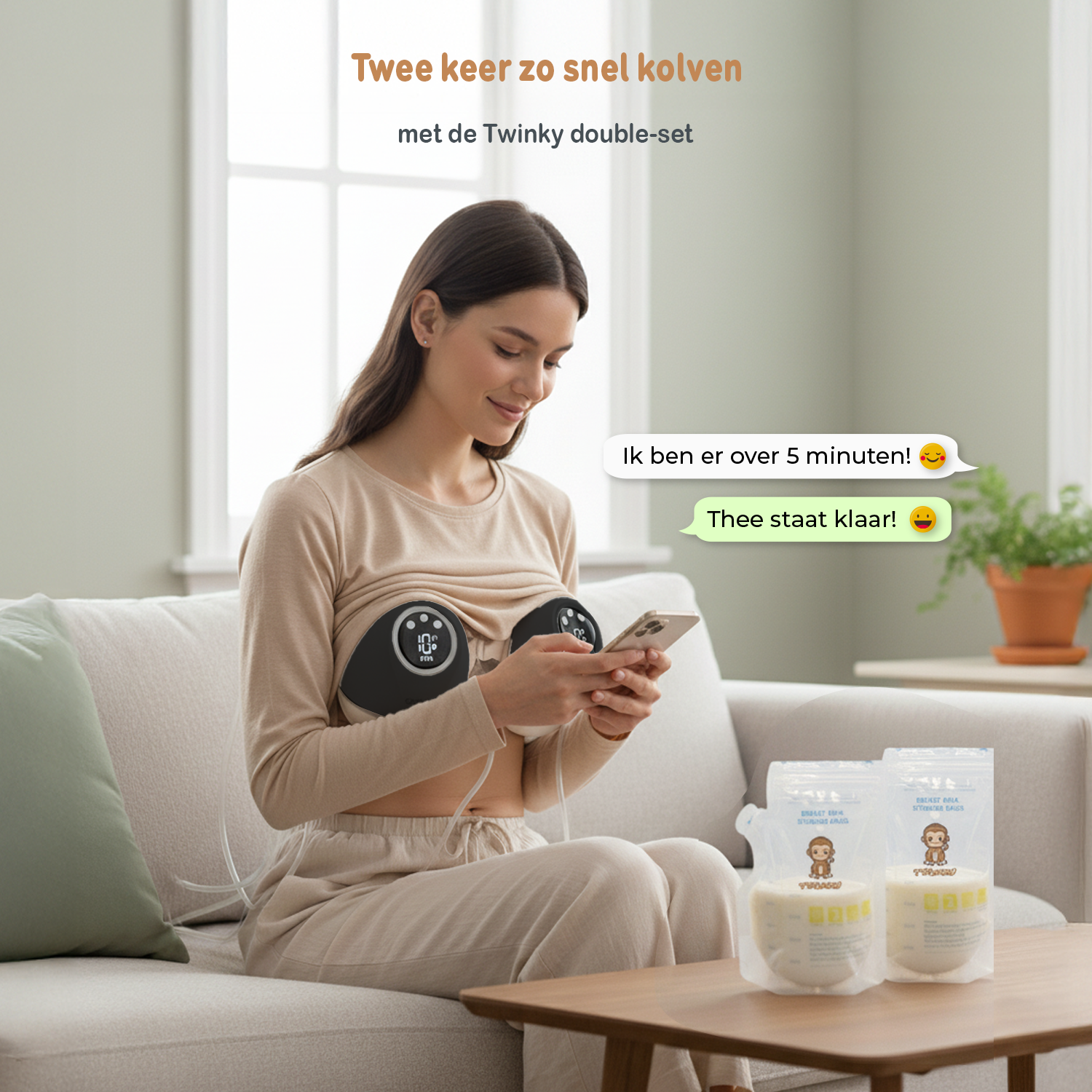 Twinky Elektrische Borstkolf - Zwart