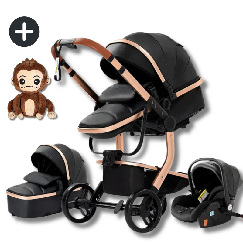 Twinky 3-in-1 Kinderwagen Luxury Set - Zwart